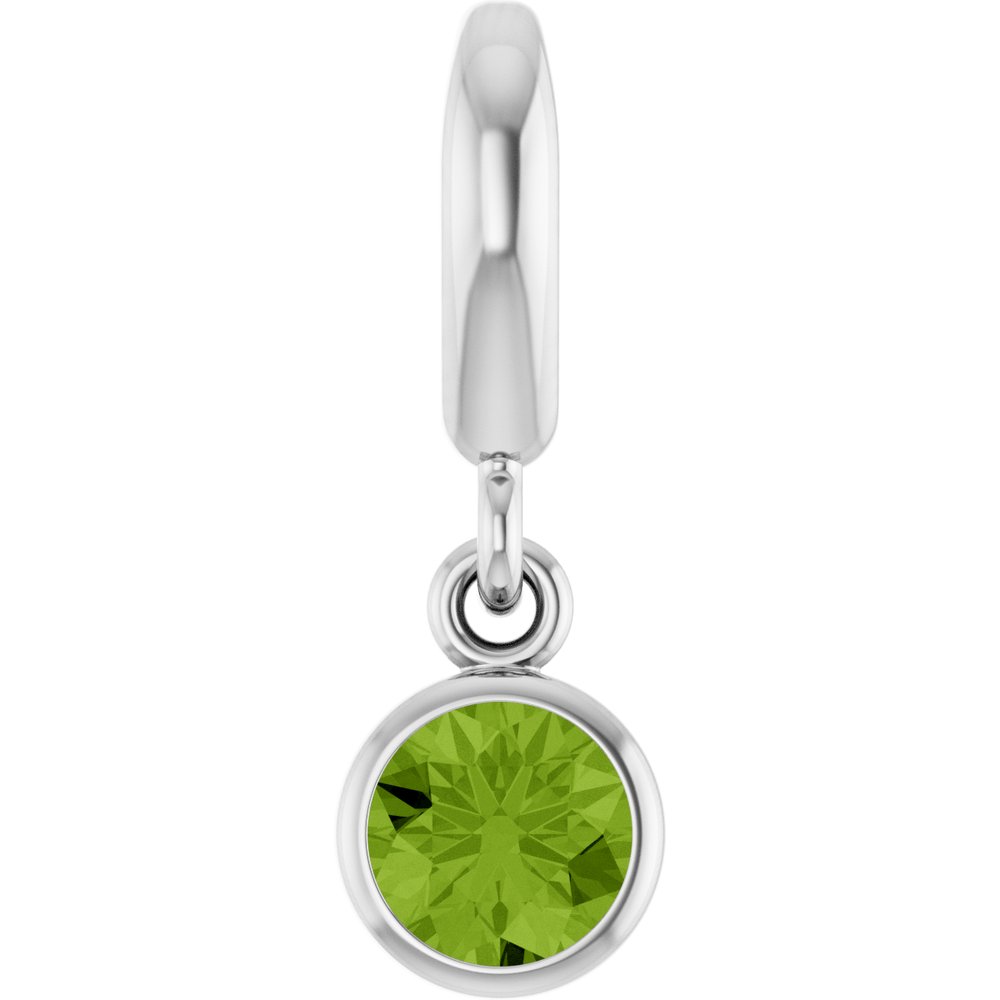 Sterling Silver Natural Peridot Charm/Pendant