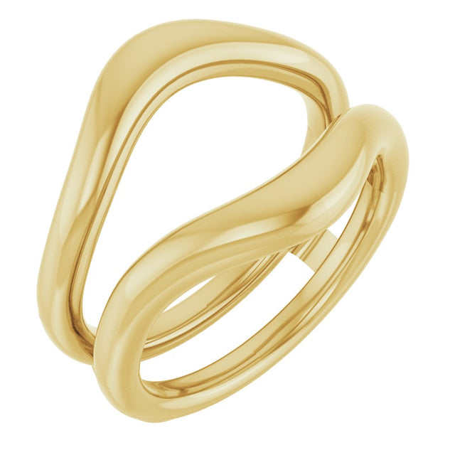 14K Yellow Gold Ring Guard