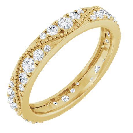 14K Yellow Gold 9/10 CTW Lab-Grown Diamond Eternity Band