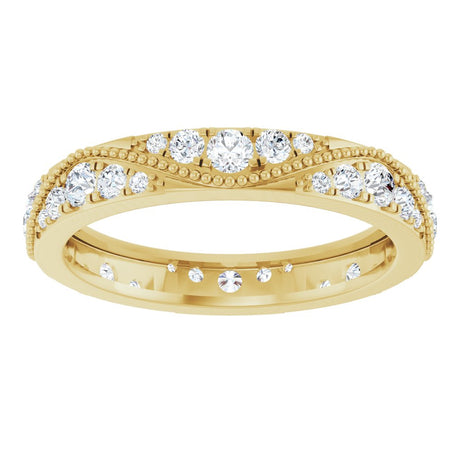 14K Yellow Gold 9/10 CTW Lab-Grown Diamond Eternity Band