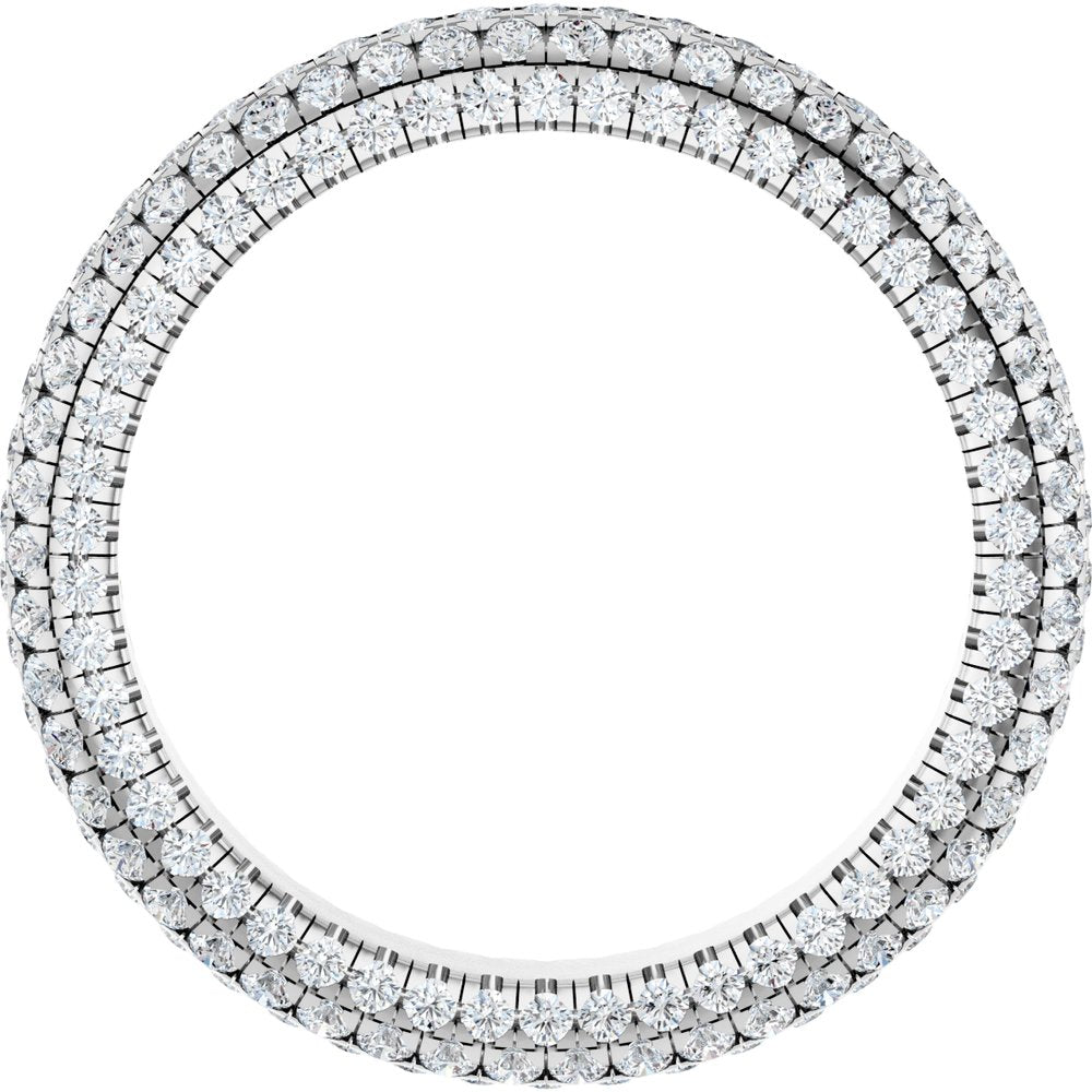 14K White Gold 1 3/8 Lab-Grown Diamond Eternity Band