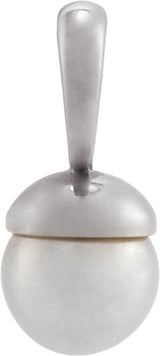 14K White Gold Freshwater Pearl Pendant