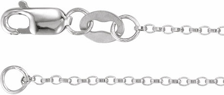 Sterling Silver 1.1 mm Rolo 18" Chain   