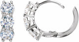 14K White Gold 2 CTW Lab-Grown Diamond 12 mm Hoop Earrings