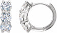 14K White Gold 2 CTW Lab-Grown Diamond 12 mm Hoop Earrings