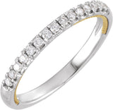 14K Yellow Gold-Plated 14K White Gold 1/5 CTW Natural Diamond Anniversary Band
