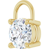 14K Yellow Gold 2 CT Lab-Grown Diamond Solitaire Pendant