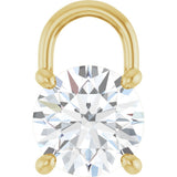 14K Yellow Gold 2 CT Lab-Grown Diamond Solitaire Pendant