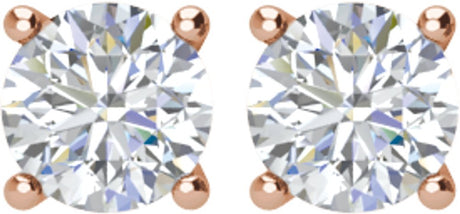 14K Rose 1/2 CTW Natural Diamond Earrings