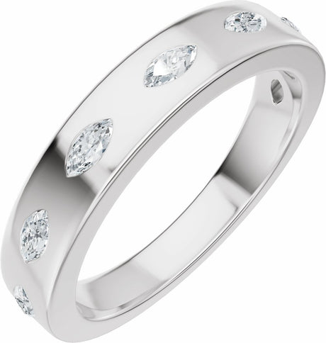 14K White Gold 1/3 CTW Lab-Grown Diamond Anniversary Band