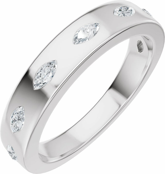 14K White Gold 1/3 CTW Lab-Grown Diamond Anniversary Band