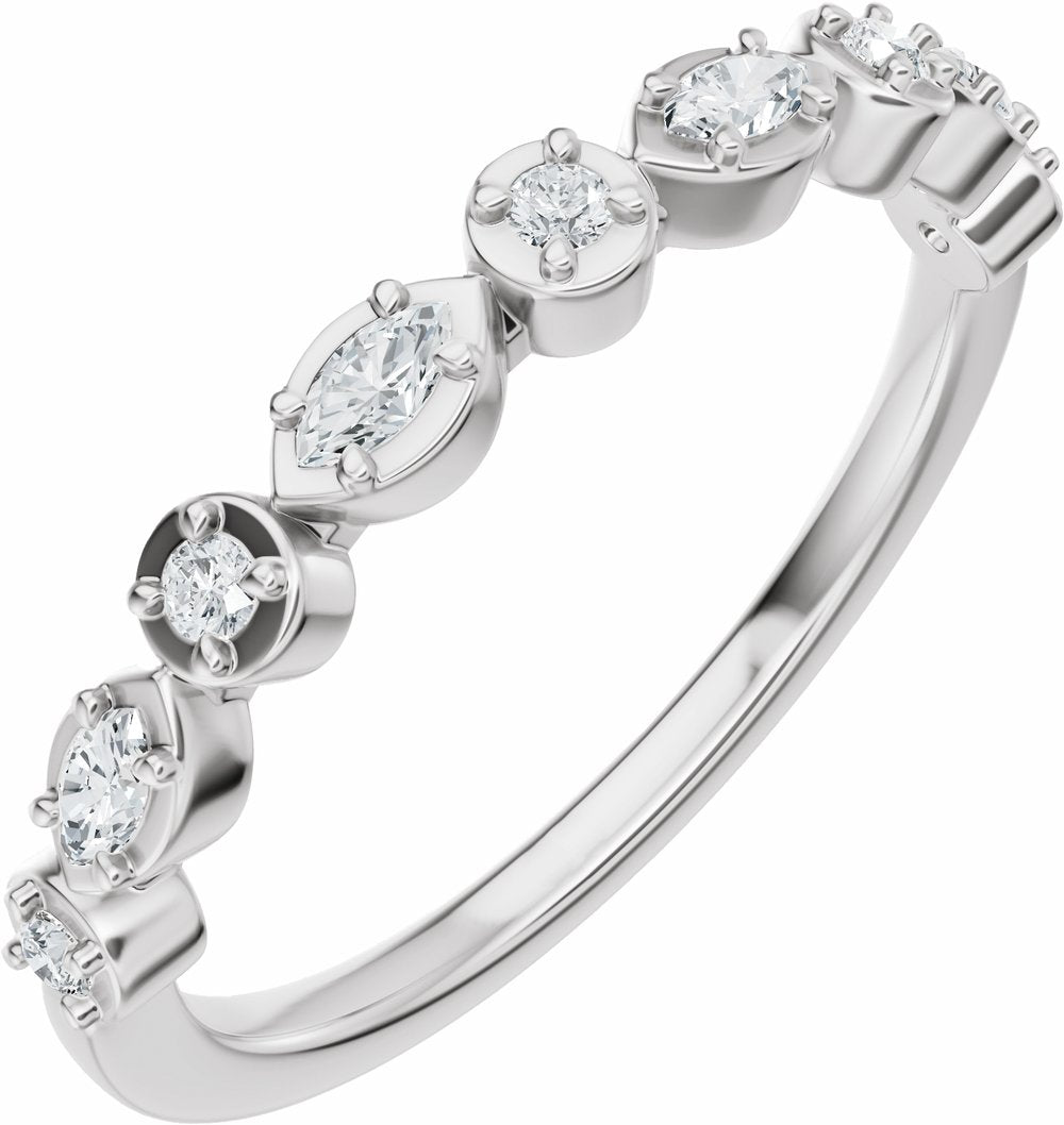 14K White Gold 1/4 CTW Lab-Grown Diamond Anniversary Band