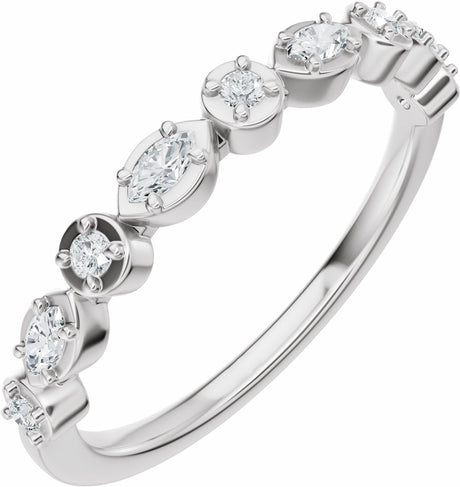 14K White Gold 1/4 CTW Lab-Grown Diamond Anniversary Band