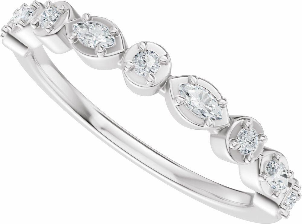 14K White Gold 1/4 CTW Lab-Grown Diamond Anniversary Band