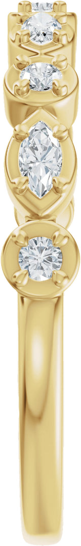 14K Yellow Gold 1/4 CTW Lab-Grown Diamond Anniversary Band