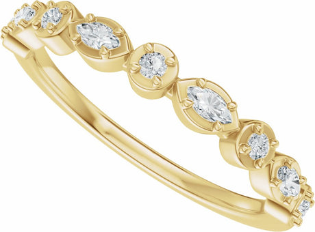 14K Yellow Gold 1/4 CTW Lab-Grown Diamond Anniversary Band