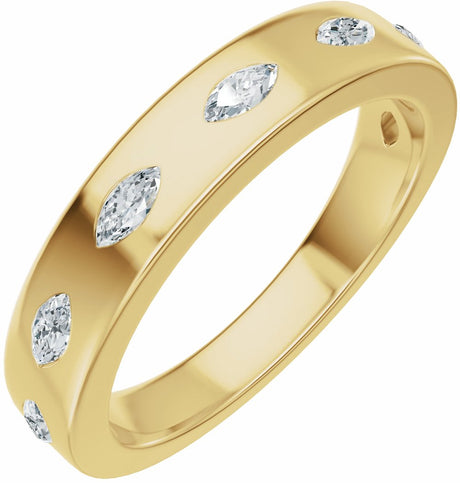 14K Yellow Gold 1/3 CTW Lab-Grown Diamond Anniversary Band