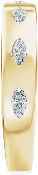 14K Yellow Gold 1/3 CTW Lab-Grown Diamond Anniversary Band