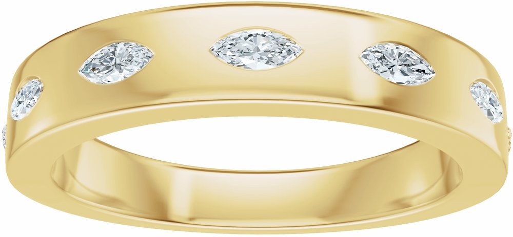 14K Yellow Gold 1/3 CTW Lab-Grown Diamond Anniversary Band