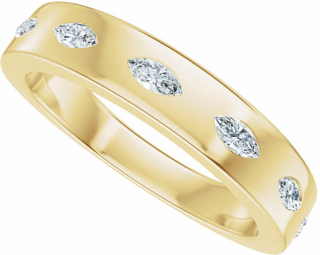 14K Yellow Gold 1/3 CTW Lab-Grown Diamond Anniversary Band