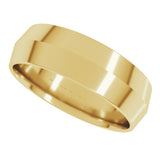 10K Yellow Gold 7 mm Lightweight Comfort-Fit Knife Band Size 10.5