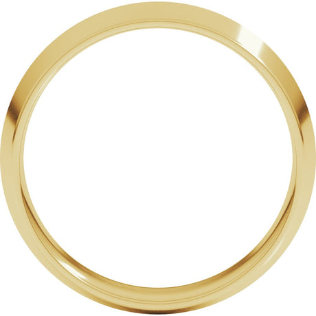 10K Yellow Gold 7 mm Lightweight Comfort-Fit Knife Band Size 10.5