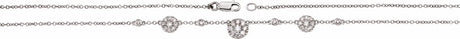 14K White Gold 1/2 CTW Natural Diamond Station 18" Necklace