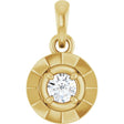 14K Yellow Gold 1/10 CTW Natural Diamond Charm/Pendant
