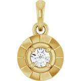 14K Yellow Gold 1/10 CTW Natural Diamond Charm/Pendant
