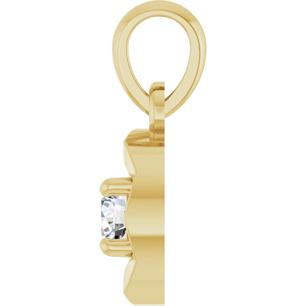 14K Yellow Gold 1/10 CTW Lab-Grown Diamond Charm/Pendant
