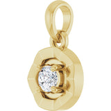 14K Yellow Gold 1/10 CTW Natural Diamond Charm/Pendant