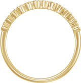 14K Yellow Gold 1/6 CTW Natural Diamond Anniversary Band Size 7