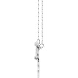 Sterling Silver Engravable Toggle 18" Necklace