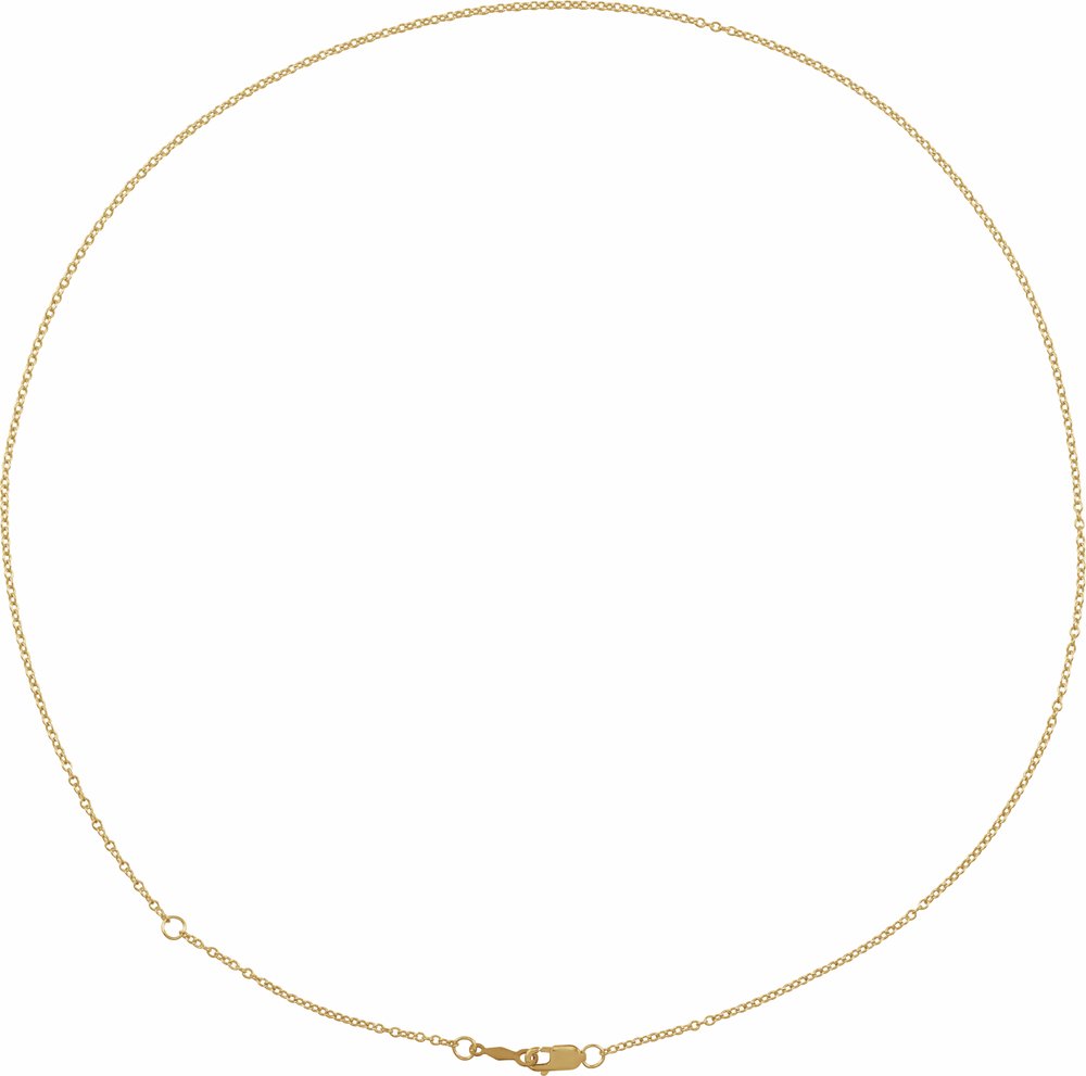 14K Yellow Gold-Filled 1.3 mm Adjustable Cable 16-18" Chain