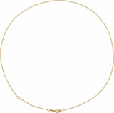 14K Yellow Gold-Filled 1.3 mm Adjustable Cable 16-18" Chain
