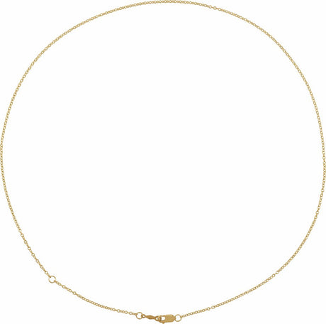 14K Yellow Gold-Filled 1.3 mm Adjustable Cable 16-18" Chain