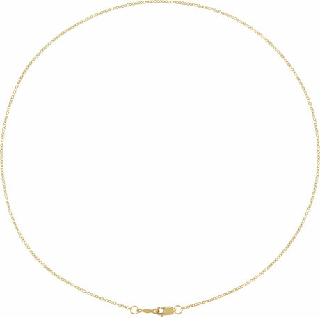 14K Yellow Gold  1.3 mm Cable 16" Chain