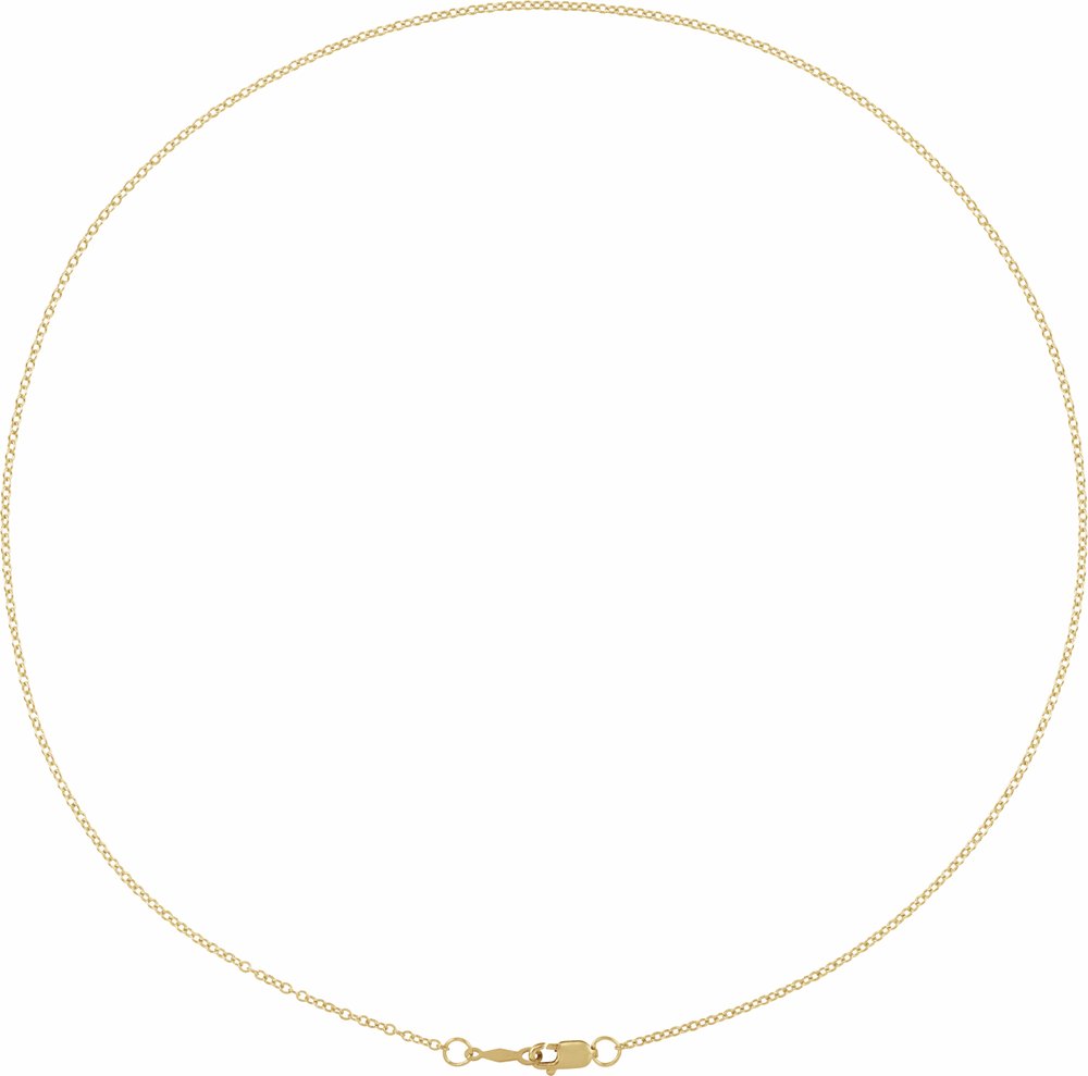 18K Yellow Gold 1.3 mm Cable 16" Chain