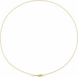 18K Yellow Gold 1.3 mm Cable 16" Chain