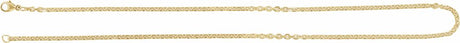 14K Yellow Gold 2.44 mm Diamond-Cut Cable 16" Chain