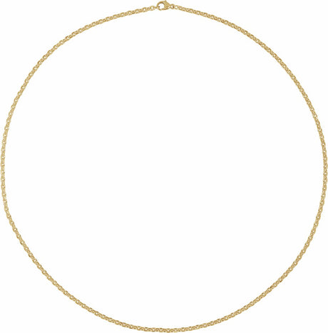 14K Yellow Gold 2.44 mm Diamond-Cut Cable 20" Chain