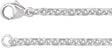 Sterling Silver 2.44 mm Diamond-Cut Cable 20" Chain