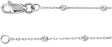 14K White Gold .65 mm Beaded Cable 18" Chain