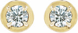 14K Yellow Gold 1 CTW Lab-Grown Diamond Stud Earrings
