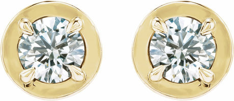 14K Yellow Gold 1 CTW Lab-Grown Diamond Stud Earrings