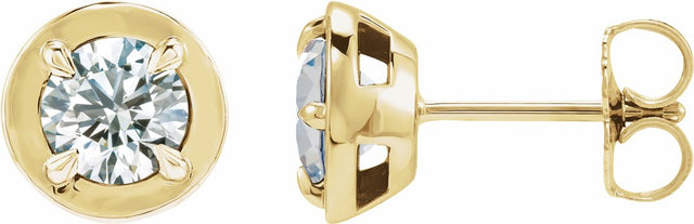 14K Yellow Gold 1 CTW Lab-Grown Diamond Stud Earrings