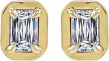 14K Yellow Gold 1 1/5 CT Lab-Grown Diamond Stud Earrings