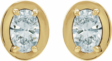 14K Yellow Gold 3/4 CTW Lab-Grown Diamond Stud Earrings
