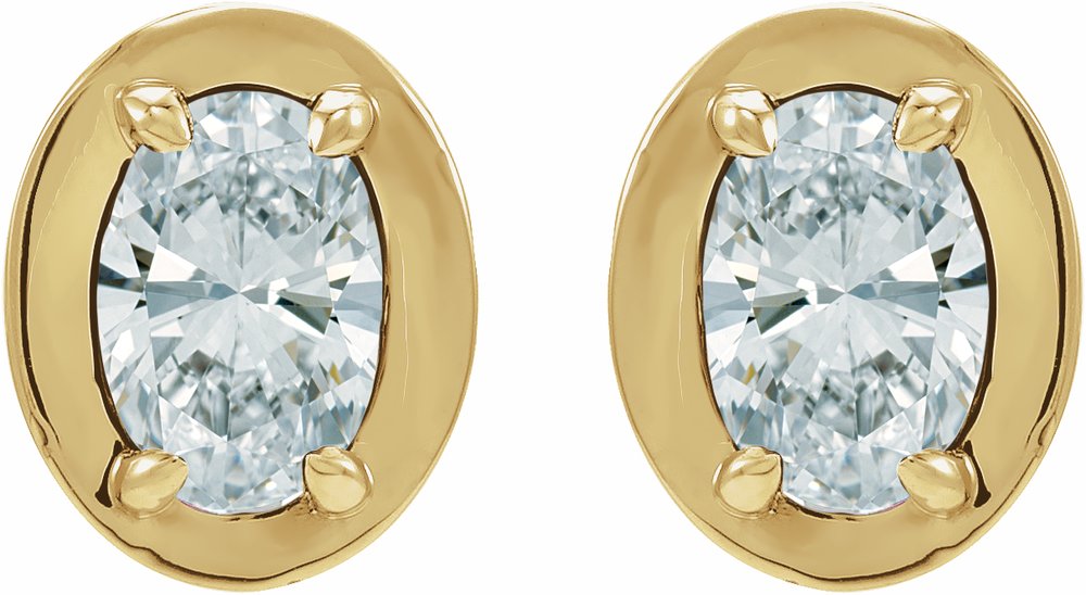 14K Yellow Gold 3/4 CTW Lab-Grown Diamond Stud Earrings