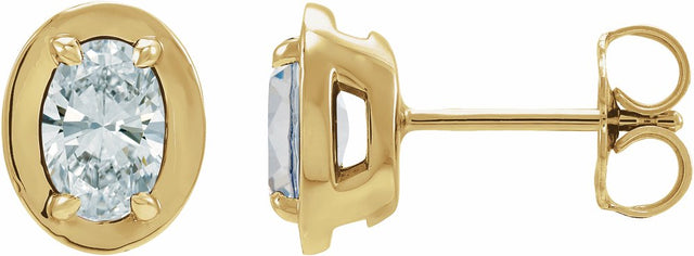14K Yellow Gold 3/4 CTW Lab-Grown Diamond Stud Earrings